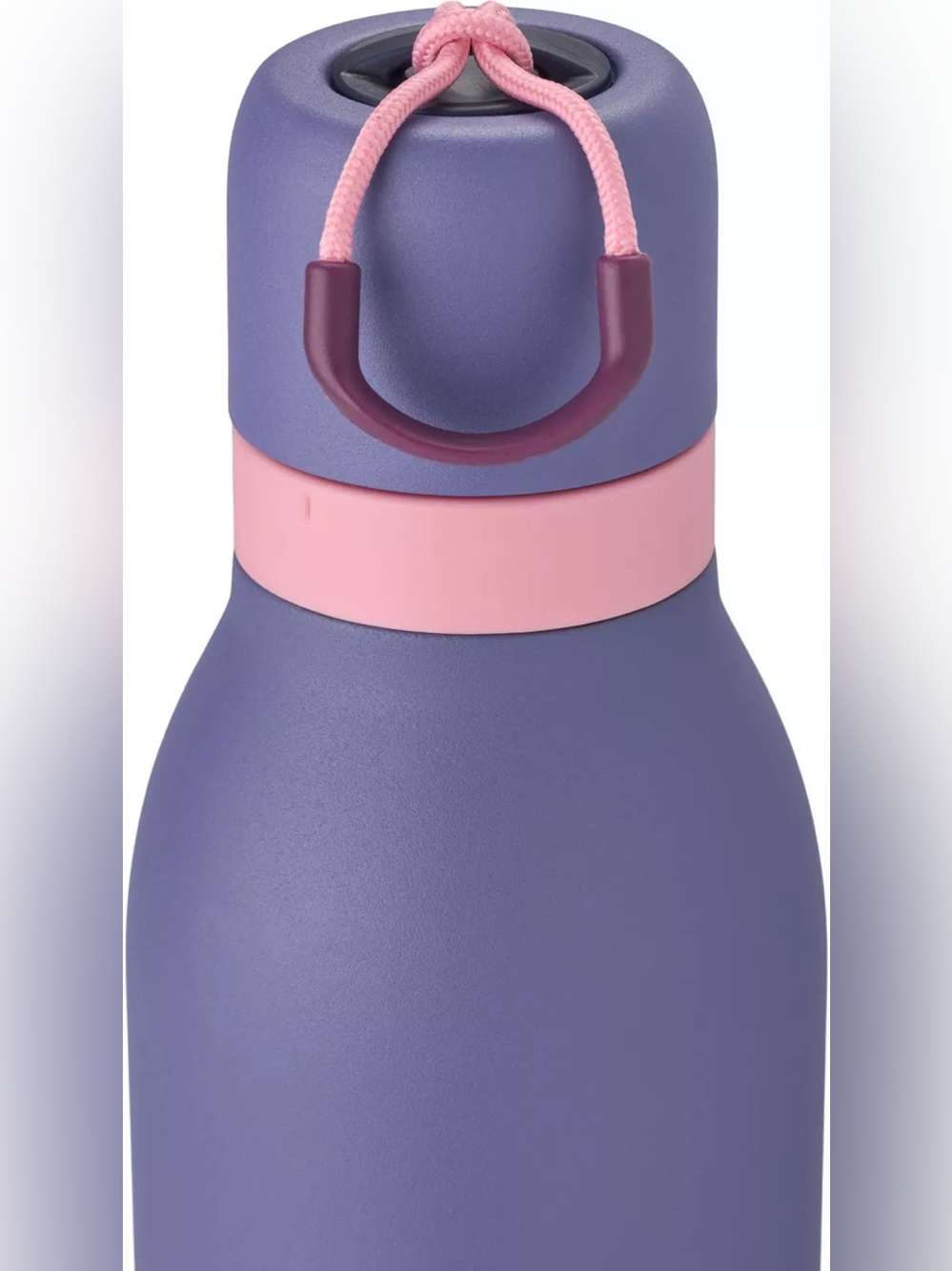 Owalo Purple Stainless Steel Water Bottle with Pink Accent - Picture 3 of 6